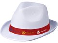 Witte Trilby hoed met gekleurd lint naar keuze 8