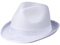 Witte Trilby hoed met gekleurd lint naar keuze