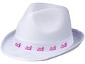 Witte Trilby hoed met gekleurd lint naar keuze 9
