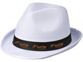 Witte Trilby hoed met gekleurd lint naar keuze 10