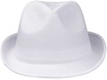 Witte Trilby hoed met gekleurd lint naar keuze 4