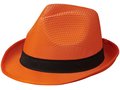 Oranje Trilby hoed met gekleurd lint naar keuze 7