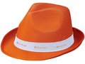 Oranje Trilby hoed met gekleurd lint naar keuze 8