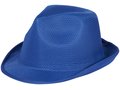 Blauwe Trilby hoed met gekleurd lint naar keuze 6