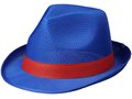 Blauwe Trilby hoed met gekleurd lint naar keuze 5