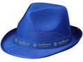 Blauwe Trilby hoed met gekleurd lint naar keuze 2