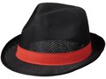 Zwarte Trilby hoed met gekleurd lint naar keuze 5