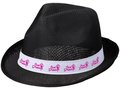 Zwarte Trilby hoed met gekleurd lint naar keuze 6