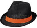 Zwarte Trilby hoed met gekleurd lint naar keuze 2