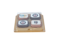 Logo bonbon van pure of melkchocolade met praline - 4 stuks 1