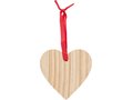 Houten kerstornament Hart 1