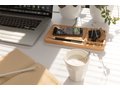 Bamboe desk organizer met draadloze oplader - 5 W 6