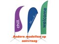 Straightflag Beachflag 80 x 315 cm - voor binnen én buiten - met vlag, stok & parasolvoet rotator 3