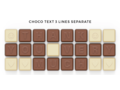 Chocoladetekst in gepersonaliseerde enveloppe - 24 letters 1
