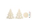 Houten kerstboom met 6 waterverf kleuren 7