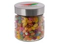 Glazen pot 0,9 liter gevuld met Jelly Beans