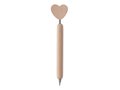 Houten hart pen