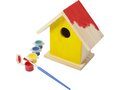 Houten vogelhuisje met verf set 2