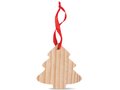 Kerstboomvormige houten hanger