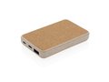 Kurk en tarwestro zakformaat powerbank - 5.000 mAh