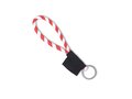 Custom-Made Polyester sleutelhanger met tweekleurig koord en full colour of geweven label – volledig eigen design 2