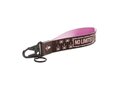 Custom-Made Tweekleurige band met karabijnhaak en sleutelring – volledig eigen design