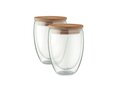 Set van 2 dubbelwandige borosilicaat glazen 350 ml 2