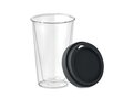 Dubbelwandig glas met deksel - 350 ml