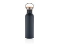 Moderne roestvrijstalen fles met bamboe deksel - 700 ml 4