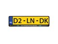 Nummerplaat doming sticker