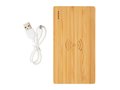 Bamboe powerbank met 5W draadloze oplader - 4.000 mAh 6