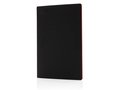 Softcover PU notitieboek met gekleurde accent rand 11