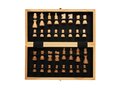 Luxe houten opvouwbare schaakset 5