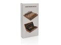 Luxe houten opvouwbare schaakset 10