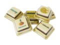 Witte Logo Chocolade - per stuk verpakt - pakket van 50 stuks