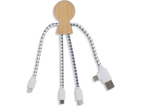 Xoopar Mr. Bio Bamboo oplaadkabel