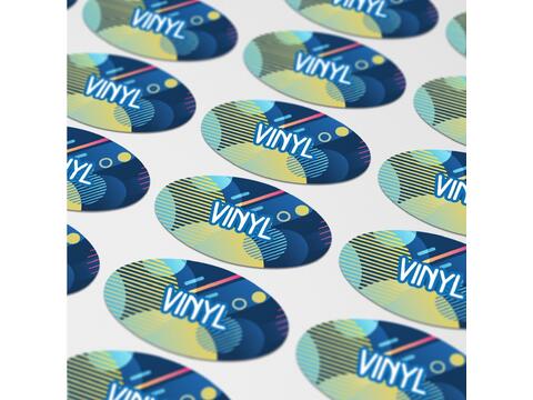 Vinyl Sticker Ovaal 60x35mm