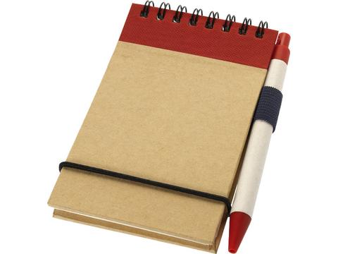 Gerecycled flip-over notitieboekje met pen