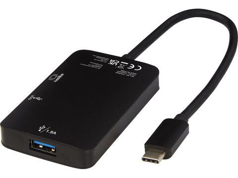ADAPT aluminium Type-C multimedia-adapter - USB-A/Type-C/HDMI