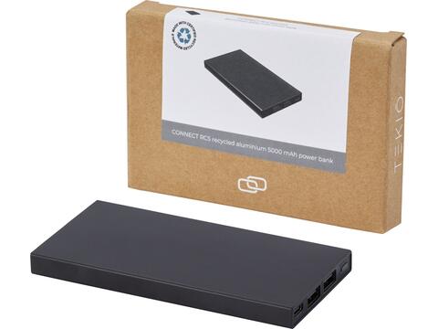 Connect powerbank van RCS gerecycled aluminium - 5000 mAh