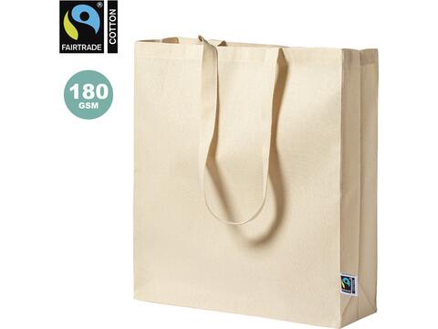 Fairtrade katoenen tas met bodem