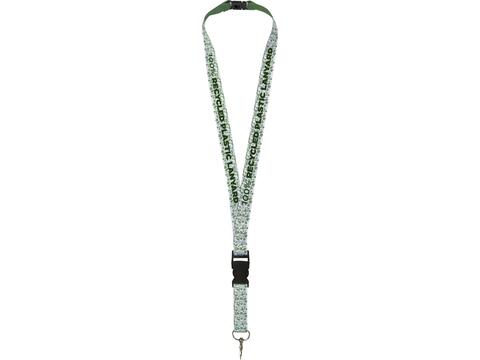 Balta gerecyclede PET lanyard met veiligheidsgesp