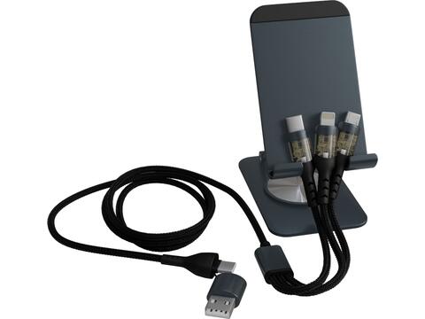 SCX.design O32 opvouwbare telefoonstandaard met 3-in-1 oplaadkabel