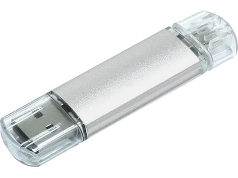 Aluminium On-the-Go (OTG) USB-stick