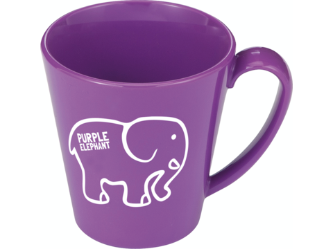 Plastic mug 1 colour - 350 ml