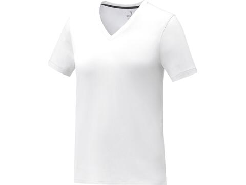 Somoto Dames T-shirt met V-hals en korte mouwen