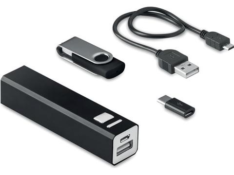 8 GB USB-stick met powerbank bedrukken