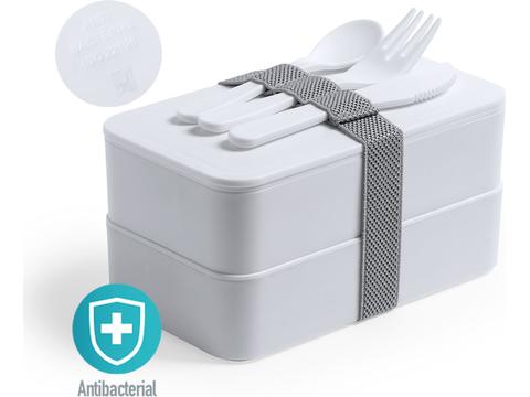 Antibacteriële lunchbox met bestek