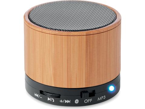 Bamboo Speaker Round-zwart