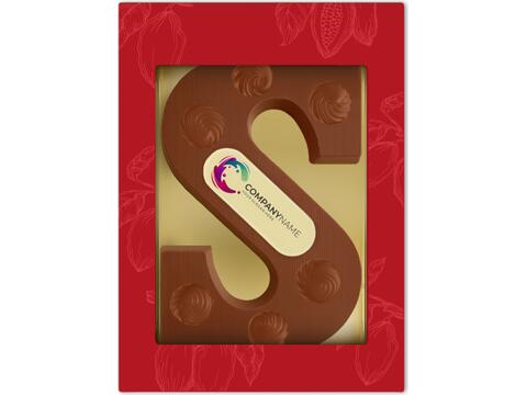 Chocolade letter + logoplaatje